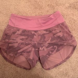 Lululemon pink camo shorts